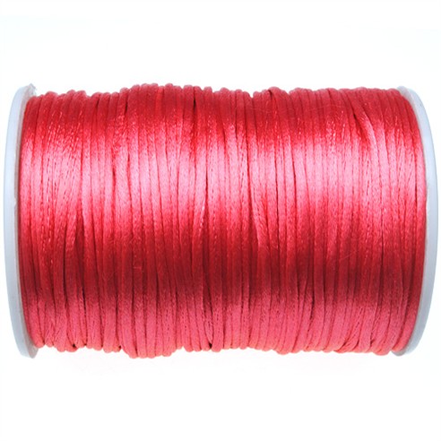 Sznurek satynowy z połyskiem 2.5mm / j.czerwony / 10m-9375