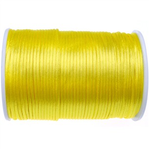 Sznurek satynowy z połyskiem 2.5mm / j.żółty / 10m-9378