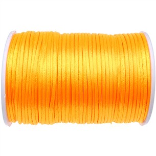 Sznurek satynowy z połyskiem 2.5mm / c.pomarańczowy / 10m-9379