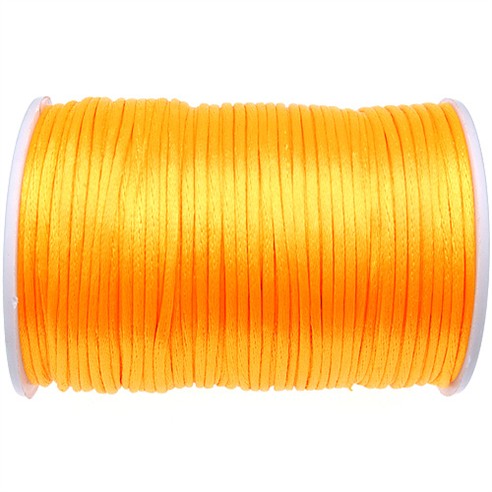 Sznurek satynowy z połyskiem 2.5mm / c.pomarańczowy / 10m-9379