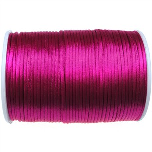Sznurek satynowy z połyskiem 2.5mm / purpurowy / 10m-9380