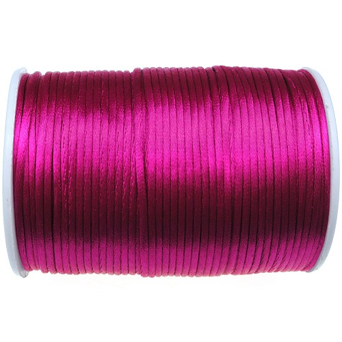 Sznurek satynowy z połyskiem 2.5mm / purpurowy / 10m-9380