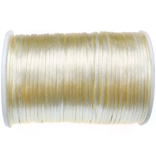 Sznurek satynowy z połyskiem 2.5mm / ecru / 10m-9381