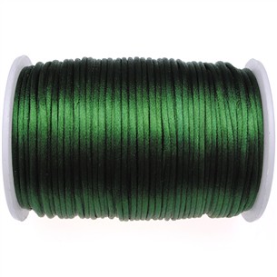 Sznurek satynowy z połyskiem 2.5mm / c.zielony / 10m-9382