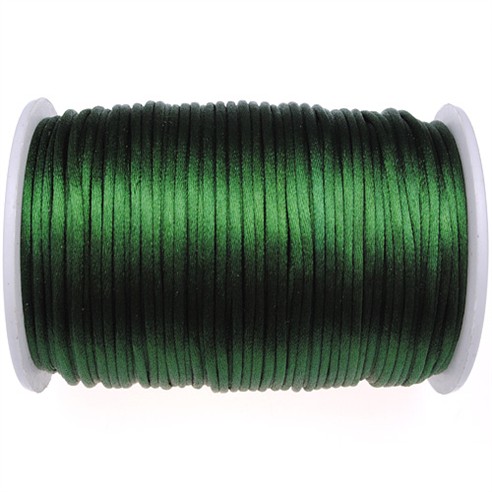 Sznurek satynowy z połyskiem 2.5mm / c.zielony / 10m-9382