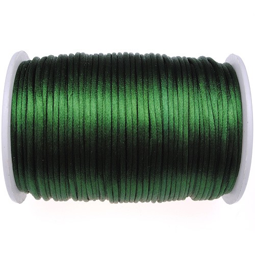 Sznurek satynowy z połyskiem 2.5mm / c.zielony / 10m-9382