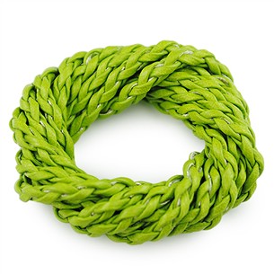 Rzemień jubilerski pleciony 3mm / ekologiczny / zielony / 5m-6033