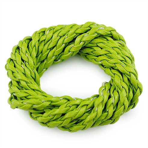 Rzemień jubilerski pleciony 3mm / ekologiczny / zielony / 5m-6033