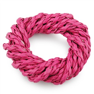 Rzemień jubilerski pleciony 3mm / ekologiczny / różowy / 5m-6036