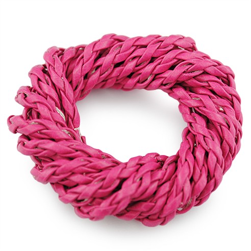 Rzemień jubilerski pleciony 3mm / ekologiczny / różowy / 5m-6036