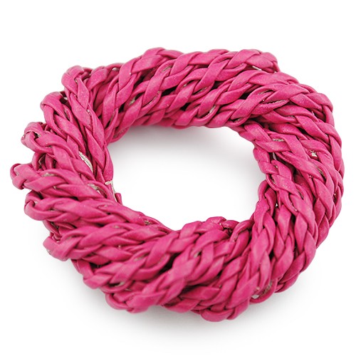 Rzemień jubilerski pleciony 3mm / ekologiczny / różowy / 5m-6036