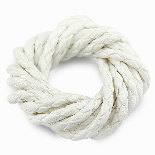 Rzemień jubilerski pleciony 3mm / ekologiczny / biały / 5m-6030