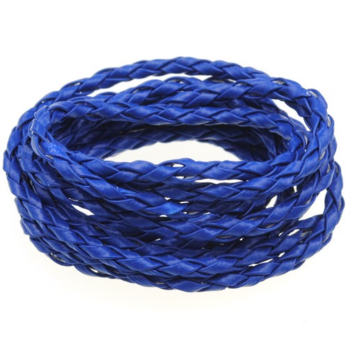 Rzemień jubilerski pleciony 3mm / ekologiczny / granatowy / 5m-8589