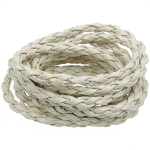 Rzemień jubilerski pleciony 3mm / ekologiczny / beżowy / 5m-8590