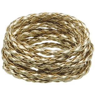 Rzemień jubilerski pleciony 3mm / ekologiczny / złoty / 5m-8594