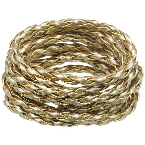 Rzemień jubilerski pleciony 3mm / ekologiczny / złoty / 5m-8594