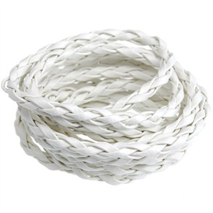 Rzemień jubilerski pleciony 3mm / ekologiczny / biały / 3mm / 5m-10122