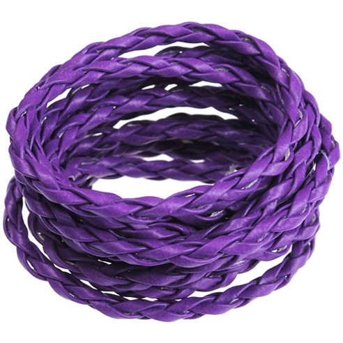 Rzemień jubilerski pleciony 3mm / ekologiczny / c.fioletowy / 3mm / 5m-10123