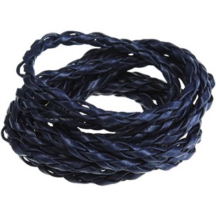 Rzemień jubilerski pleciony 3mm / ekologiczny / niebieski / 3mm / 5m-10124