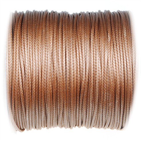 Sznurek jubilerski snake powlekany / syntetyczny / brązowy / 1mm / 5m-10835