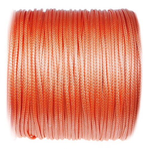 Sznurek jubilerski snake powlekany / syntetyczny / j.pomarańczowy / 1mm / 5m-10852