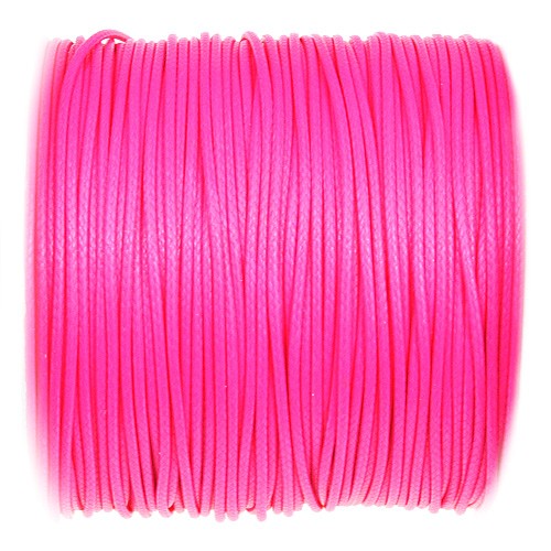 Sznurek jubilerski snake powlekany / syntetyczny / różowy / 1mm / 5m-10859