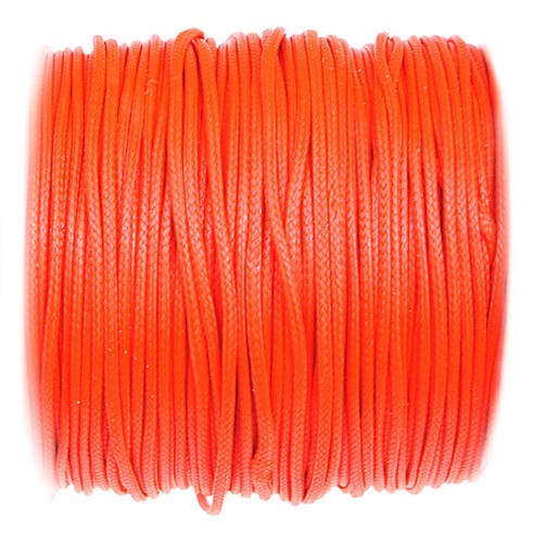 Sznurek jubilerski snake powlekany / syntetyczny / pomarańczowy / 1mm / 5m-10860