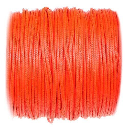 Sznurek jubilerski snake powlekany / syntetyczny / pomarańczowy / 1mm / 5m-10860