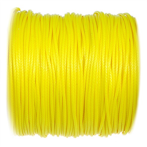 Sznurek jubilerski snake powlekany / syntetyczny / żółty / 1mm / 5m-10861