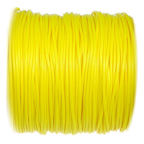 Sznurek jubilerski snake powlekany / syntetyczny / żółty / 1mm / 5m-10861