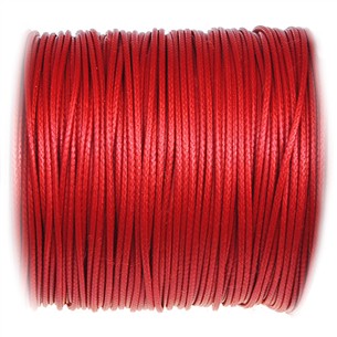 Sznurek jubilerski snake powlekany / syntetyczny / czerwony / 1mm / 5m-13348