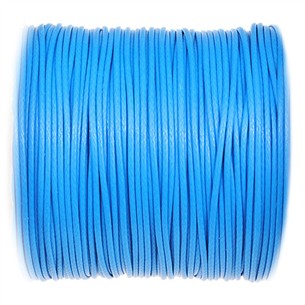 Sznurek jubilerski snake powlekany / syntetyczny / niebieski / 1mm / 5m-13351