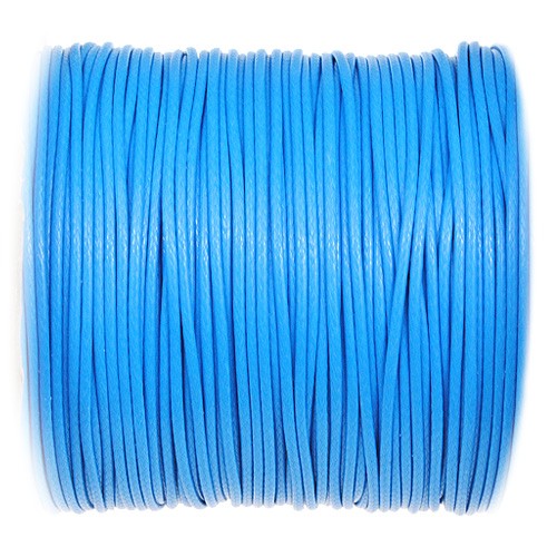 Sznurek jubilerski snake powlekany / syntetyczny / niebieski / 1mm / 5m-13351