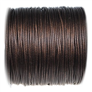 Sznurek jubilerski snake powlekany / syntetyczny / brązowy / 1mm / 5m-13354