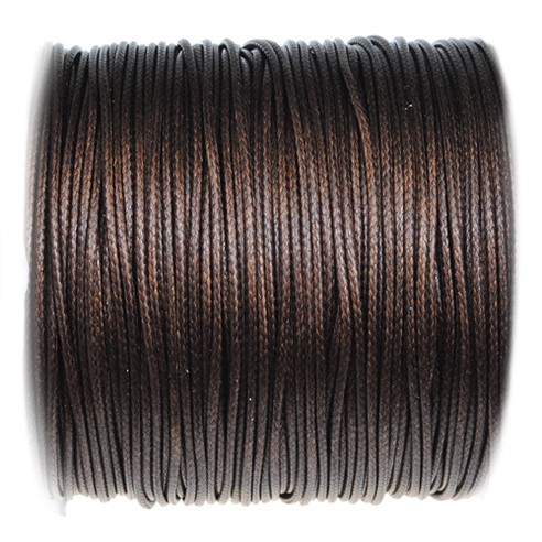 Sznurek jubilerski snake powlekany / syntetyczny / brązowy / 1mm / 5m-13354