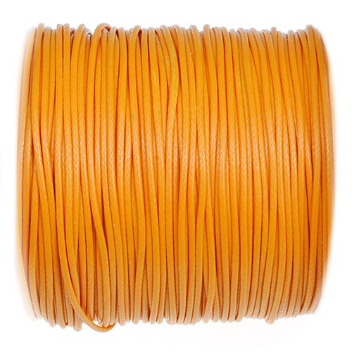 Sznurek jubilerski snake powlekany / syntetyczny / pomarańczowy / 1mm / 5m-13358