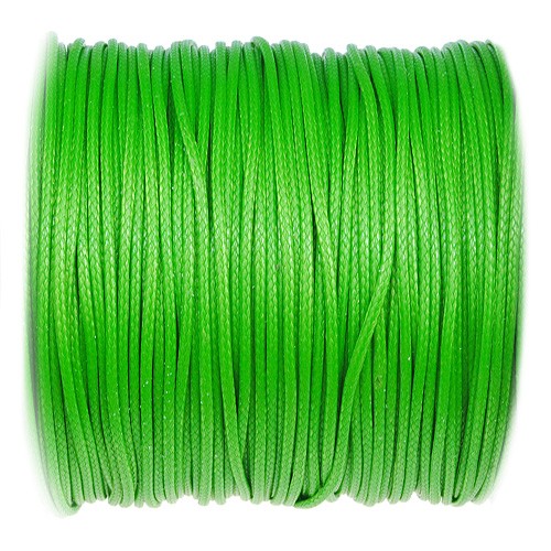 Sznurek jubilerski snake powlekany / syntetyczny / zielony / 1mm / 5m-13364