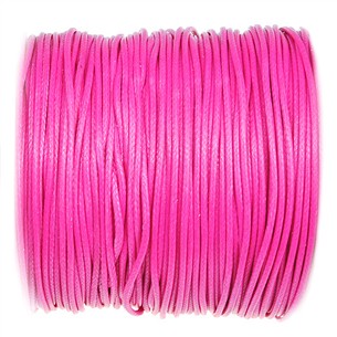 Sznurek jubilerski snake powlekany / syntetyczny / różowy / 1mm / 5m-13366