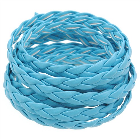 Rzemień pleciony 5mm / syntetyczny / j.niebieski / 5m-8582