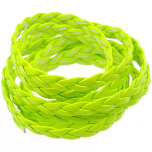 Rzemień pleciony 5mm / syntetyczny / j.zielony / 5m-8586