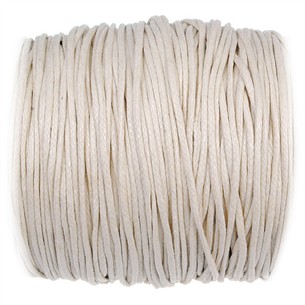 Sznurek woskowany jubilerski / bawełniane / ecru / 1.5mm / 10m-10886