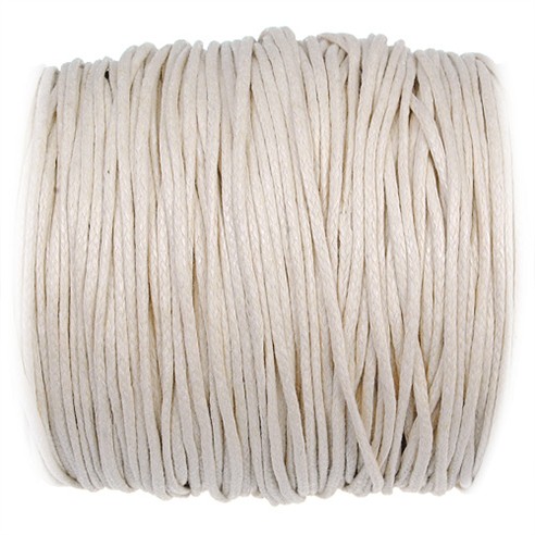 Sznurek woskowany jubilerski / bawełniane / ecru / 1.5mm / 10m-10886