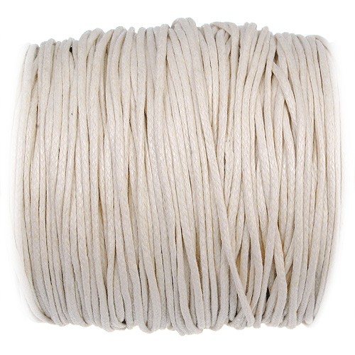Sznurek woskowany jubilerski / bawełniane / ecru / 1.5mm / 10m-10886