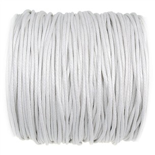 Sznurek woskowany jubilerski / bawełniane / biały / 1.5mm / 10m-10891
