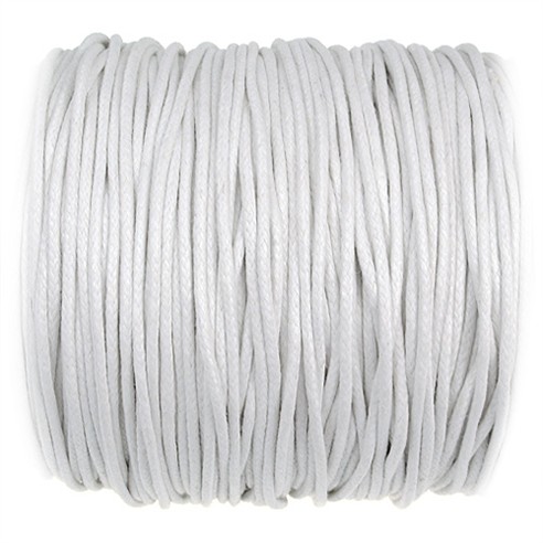 Sznurek woskowany jubilerski / bawełniane / biały / 1.5mm / 10m-10891