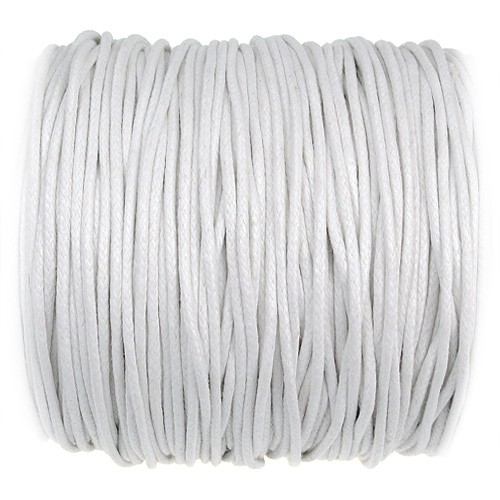 Sznurek woskowany jubilerski / bawełniane / biały / 1.5mm / 10m-10891