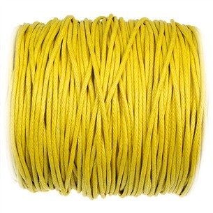 Sznurek woskowany jubilerski / bawełniane / żółty / 1.5mm / 10m-10892