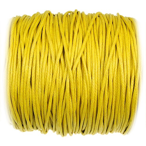 Sznurek woskowany jubilerski / bawełniane / żółty / 1.5mm / 10m-10892