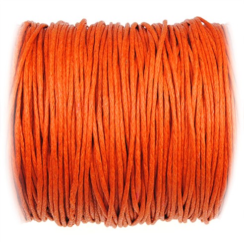 Sznurek woskowany jubilerski / bawełniane / pomarańczowy / 1.5mm / 10m-10895