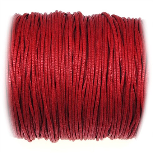 Sznurek woskowany jubilerski / bawełniane / c.czerwony / 1.5mm / 10m-10896